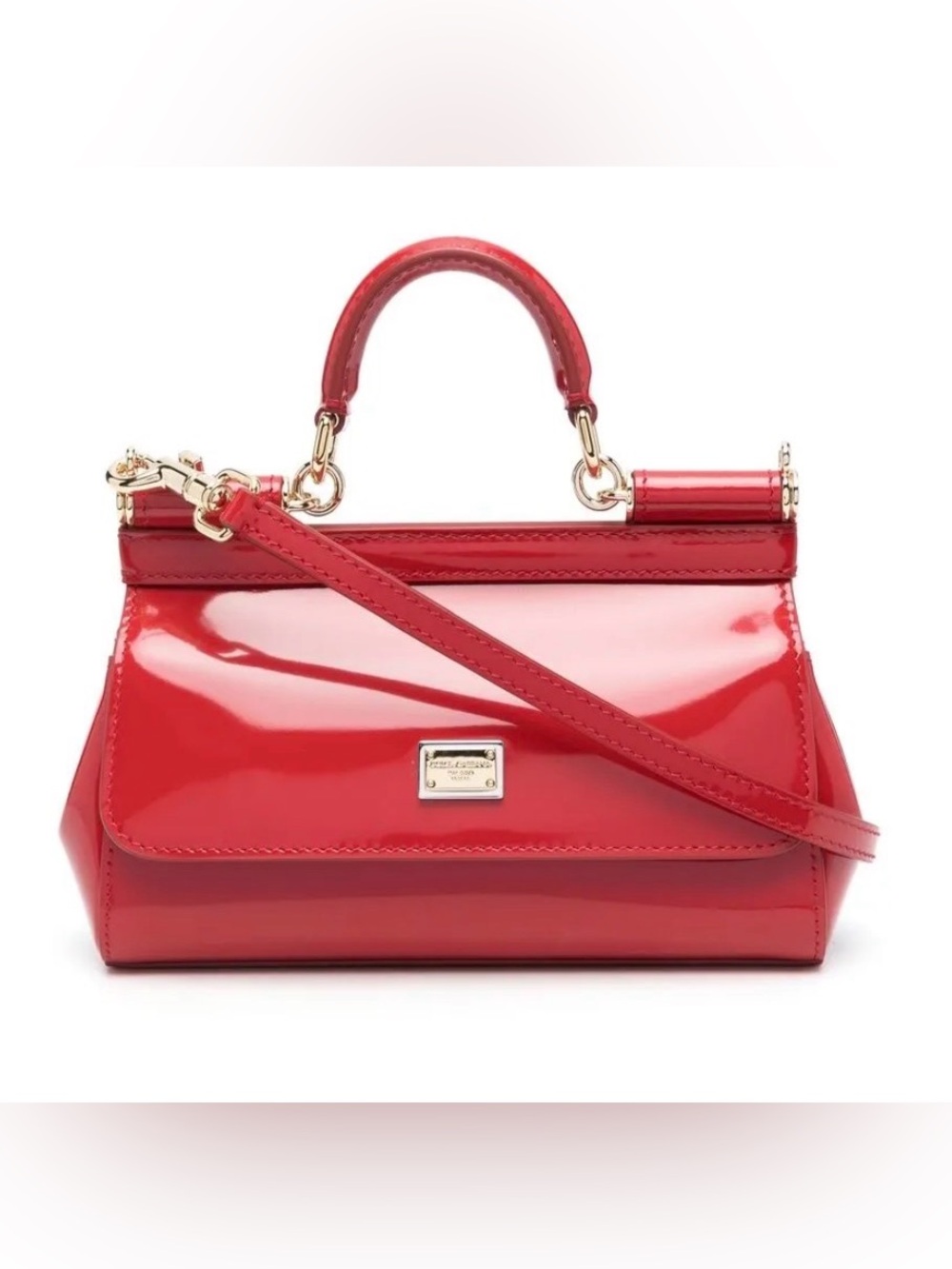 Dolce & Gabbana Red Patent Mini Sicily bag